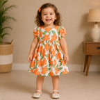 Orange Flower Dress